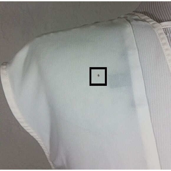 Express Tank Top Small White V Neck Sheer Evening Career Sleeveless - Picture 5 of 6